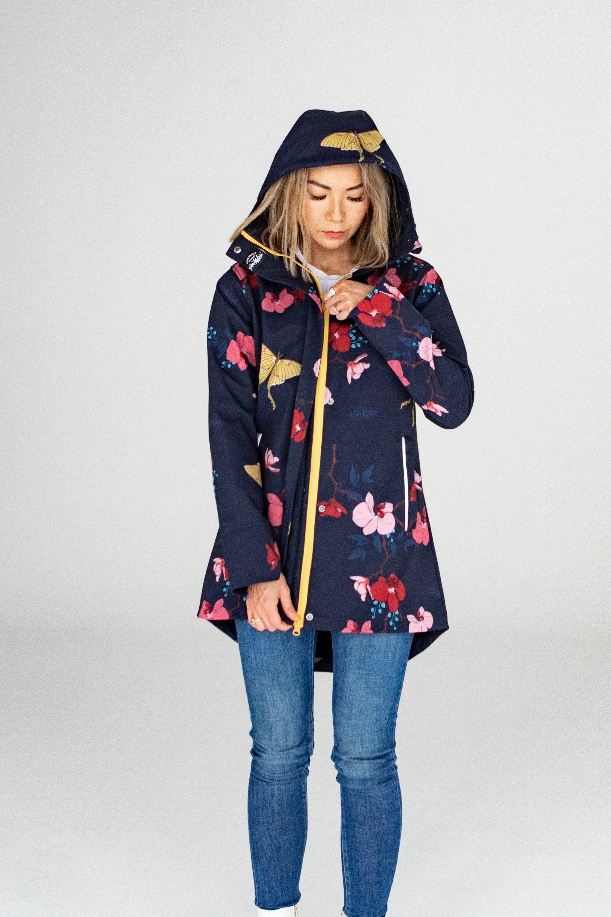 Floral waterproof jacket deals