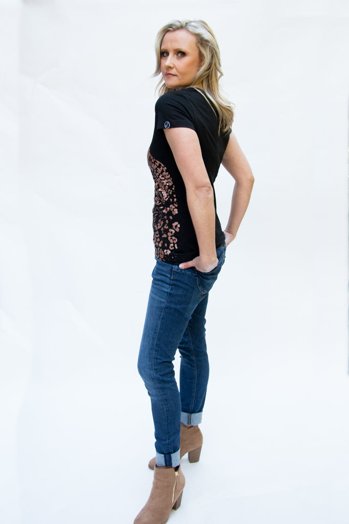 leopard print womens tee tshirt Scribbler